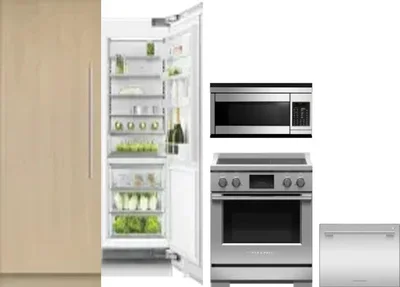 5 Piece Package Includes Refrigerator, Freezer, Range, Microwave And Dishwasher